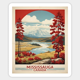 Mississauga Ontario Canada Vintage Poster Tourism Sticker